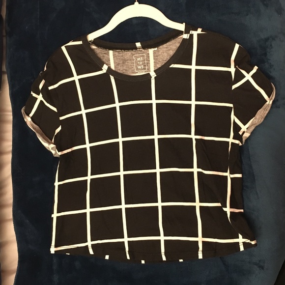 PacSun Tops - Black and White Checkered Print Crop Top